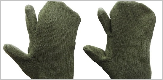 Wool Mittens with Index Finger